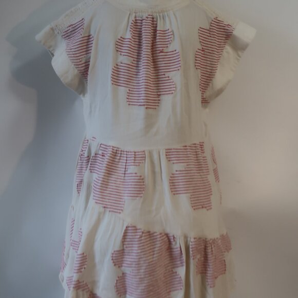 Womens Pearl & Caviar Cream, Red Design Cap Sleeve Dress XS/S - Picture 6 of 8